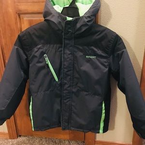 Hawke Sport Boys size 8 Winter Coat green & black